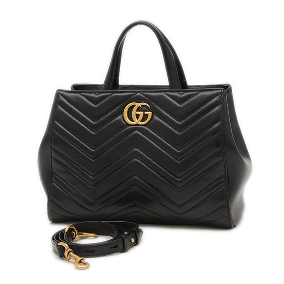 GUCCI Black GG Marmont Bag - Picture 1 of 9